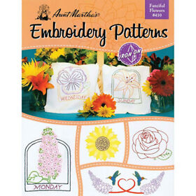 Flowers Aunt Marthas 410 Fanciful Embroidery Transfer Pattern