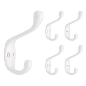 B42302m-w-c Franklin Brass Duty 3 Inch Heavy Coat And Hat Hook 5 Pack White