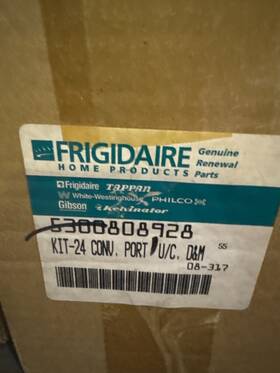 5300808928 Frigidaire Genuine Oem Dishwasher Conversion Kit