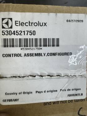 5304521750 Frigidaire Dishwasher Control Assembly New Oem Part