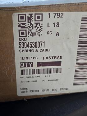 5304530071 Frigidaire Dishwaser Spring Cable And Link