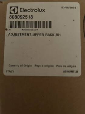 808092518 Frigidaire New Inch Oem Dishwasher Right Hand Upper Rack Adjustment #808092518