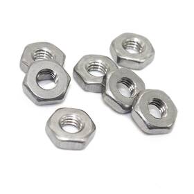 Fullerkreg 600706767360 8-32 Hex Nut Coarse Thread Hexagon 18-8 Stainless Steel Silver