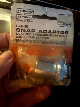17289 Ge Vintage Dishwasher/sink Fauset Snap Adapter Model
