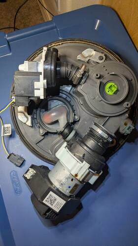 265d1343 Ge Dishwasher Circulation Sump Motor And Drain Pump/diverter Assembly