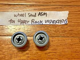 Pdt145ssl1ss Ge Qty 2 Upper Dish Rack Wheel Studs Wd12x24713 For Dishwasher