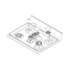 Wb62x30714 Ge Rangetop And Bracket Assembly Genuine Oem Replacement Part