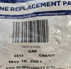 Wd01x24246 Ge Clamp