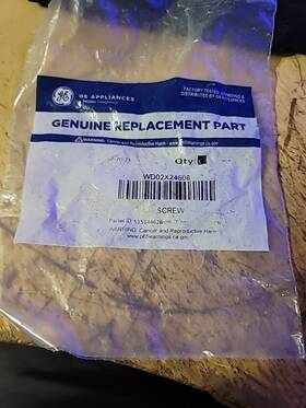 Wd02x24608 Ge Oem Dishwasher Screw