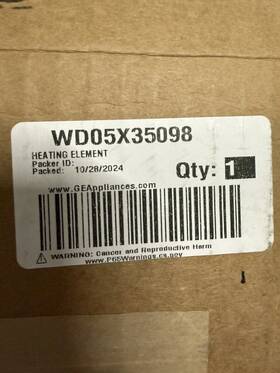 Wd05x35098 Ge Dishwasher Heating Element