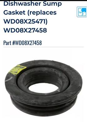 Wd08x27458 Ge New Dishwasher Seal Sump Gasket Oem Genuine Part