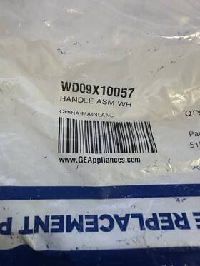 Wd09x10057 Ge Handle Asm Wh Oem Part