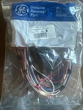 Wd21x10218 Ge Genuine Oem - Dishwasher Harness And Latch Asm In Sealed Bag