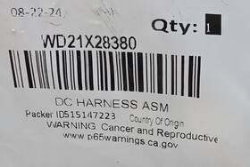 Wd21x28380 Ge New Oem Dishwasher Dc Harness Assembly