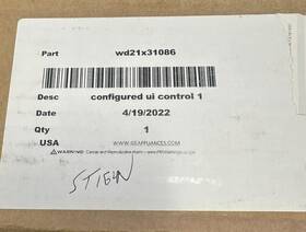 Wd21x31086 Ge Dishwasher Configured Top Ui Control With Cover Part #