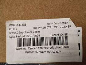Wd21x31483 Ge Oem- - Wash Control Module- New Open Box