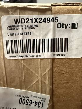 Wd21x23707 Ge Wd21x32098 New Oem Dishwasher Control B Wd21x25722 - Wd21x24945