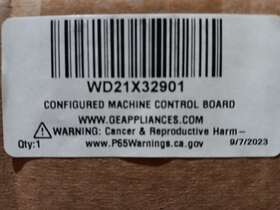 Wd21x32901 Ge Configured Control Board Oem