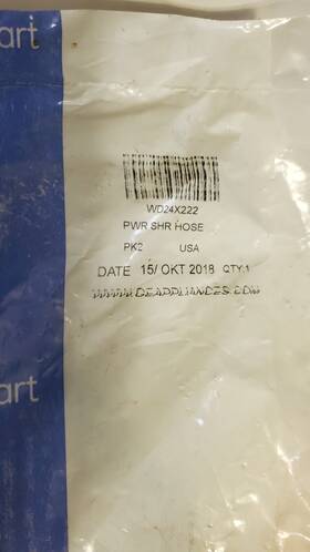 Wd24x222 Ge Pwr Shr Hose Oem Part