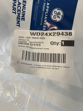 Wd24x29438 Ge Dishwasher Drain Hose New Oem