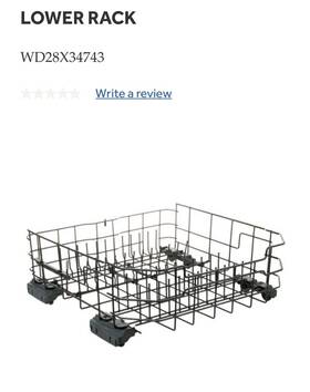 Wd28x34743 Ge New Listing Dishwasher Lower Rack Assembly Genuine Oem Clean