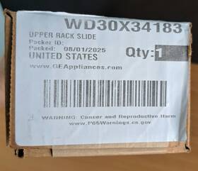 Wd30x34183 Ge Oem Replacement Part Dishwasher Upper Rack Slide