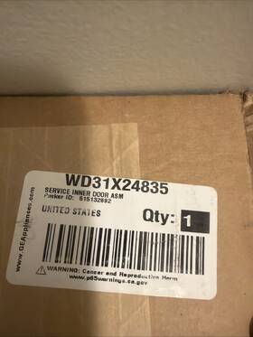 Wd31x24835 Ge New Oem Service Inner Door Asm