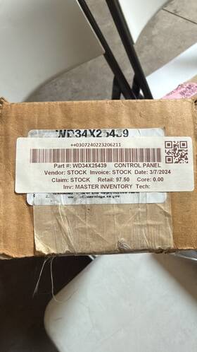 Ge Wd34x25439 Dishwasher Silver Control Panel Assembly