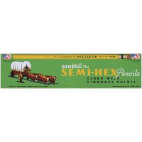 4982 General Pencil Semi-hex Graphite #2 Pencils 12/pkg-2hb -