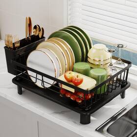 Mt-dd-002 Gherisn Dish Drainer Rack With Drip Tray Sink Drainage Spout Stai