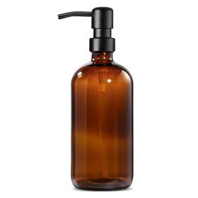 Gm Gmisun Hsaythpsxsyp 1pack Amber Glass Soap Dispenser 1 Pack Dish Dispensers For ... Fast Ship