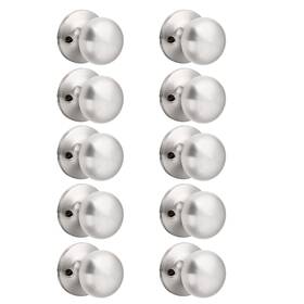 Us10-608xxsndm-10pack Gobekor 10 Pack Half Dummy Knobs For Closet Doors Brushed Nickel Door K