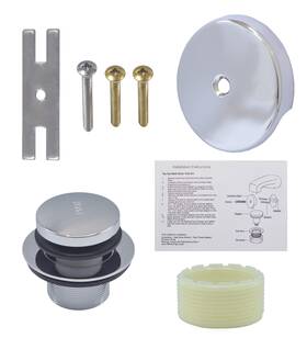 Gold-hao-the-bathroom 099654170764 Tip-toe Bath Drain Trim Kit Chrome