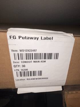 Wd12x22497 Haier Conduit Main Asm New Oem
