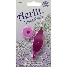 Handy Hands Shh2-431 Aerlit Tatting Shuttle With 2 Bobbins-boysenberry -