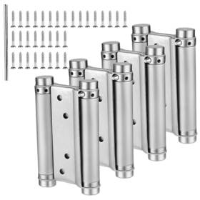 Happytakehome 714030887325 Stainless Steel Door Swing Hinge 4 Pack 5 Inches Self Closing Double Action S