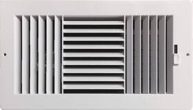 Hbw 963063154256 Three-way Plastic Side Wall/ceiling Register In White 12 Inch W X 6 H For Du