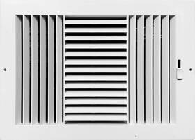 Hbw 963063154263 Three-way Plastic Side Wall/ceiling Register In White 12 Inch W X 8 H For Duct Ope