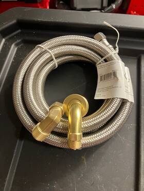 546983 Hds #546983 72 Inch Stainless Steel Dishwasher Supply Line 3/4 Fht 3/8 Mip New