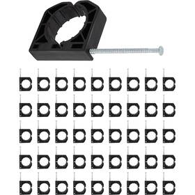 Jhk001-50 Highcraft Pex Support Full Clamp With Nail 1 Inch Polyethylene 50 Pack Black