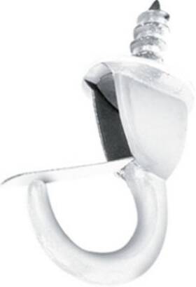 122238 Hillman Fasteners 10 Pack - Safety Hook White 7/8- Inch 4-pk. -122238