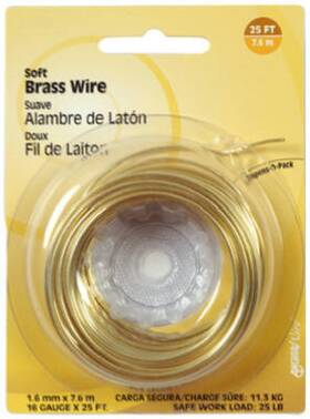 123120 Hillman Fasteners 10 Pack 28-gauge Brass Wire 75-ft