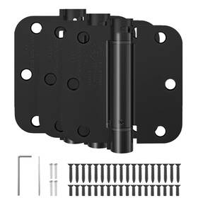 Hosom-35m-bk Hosom Self Closing Door Hinges 3.5 Inch Spring Loaded Adjustable Ten