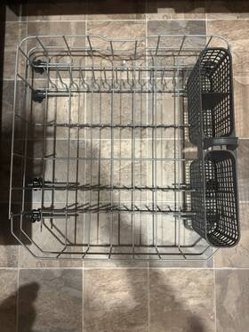 Hdf310pgr6bb Hotpoint Dishwasher Lower Bottom Dish Rack With Silverware Holder