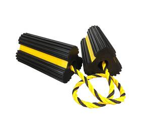 Nbts408 Hoxwell Heavy Duty Rubber Dual Wheel Chocks Rv Non Slip Stoppers With Nylon Ro