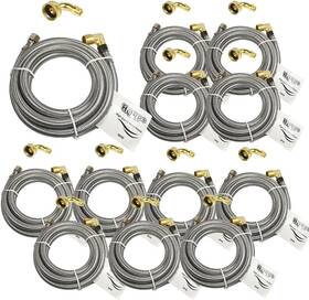 Hqrp 8877721104252 12-pack Stainless Steel Dishwasher Fill Hose Burst Proof Water Supply Line