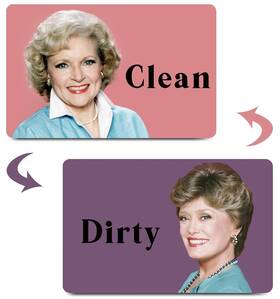 Bxt14 Hsspiritz Funny Golden Girls Merchandise Cute Clean Dirty Dishwasher Magnet Washing Ma