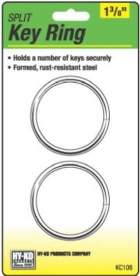 Kc108 Hy-ko 5 Pack - Split Key Rings 1-3/8 Inch 2-pk