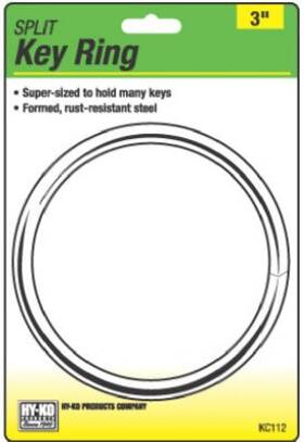 Kc112 Hy-ko 5 Pack - Split Key Ring Super Size Stainless Steel