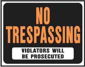 840040 Hy-ko Prod Co 5 Pack - Jumbo Inch No Trespassing Sign Plastic 15 X 19- -840040